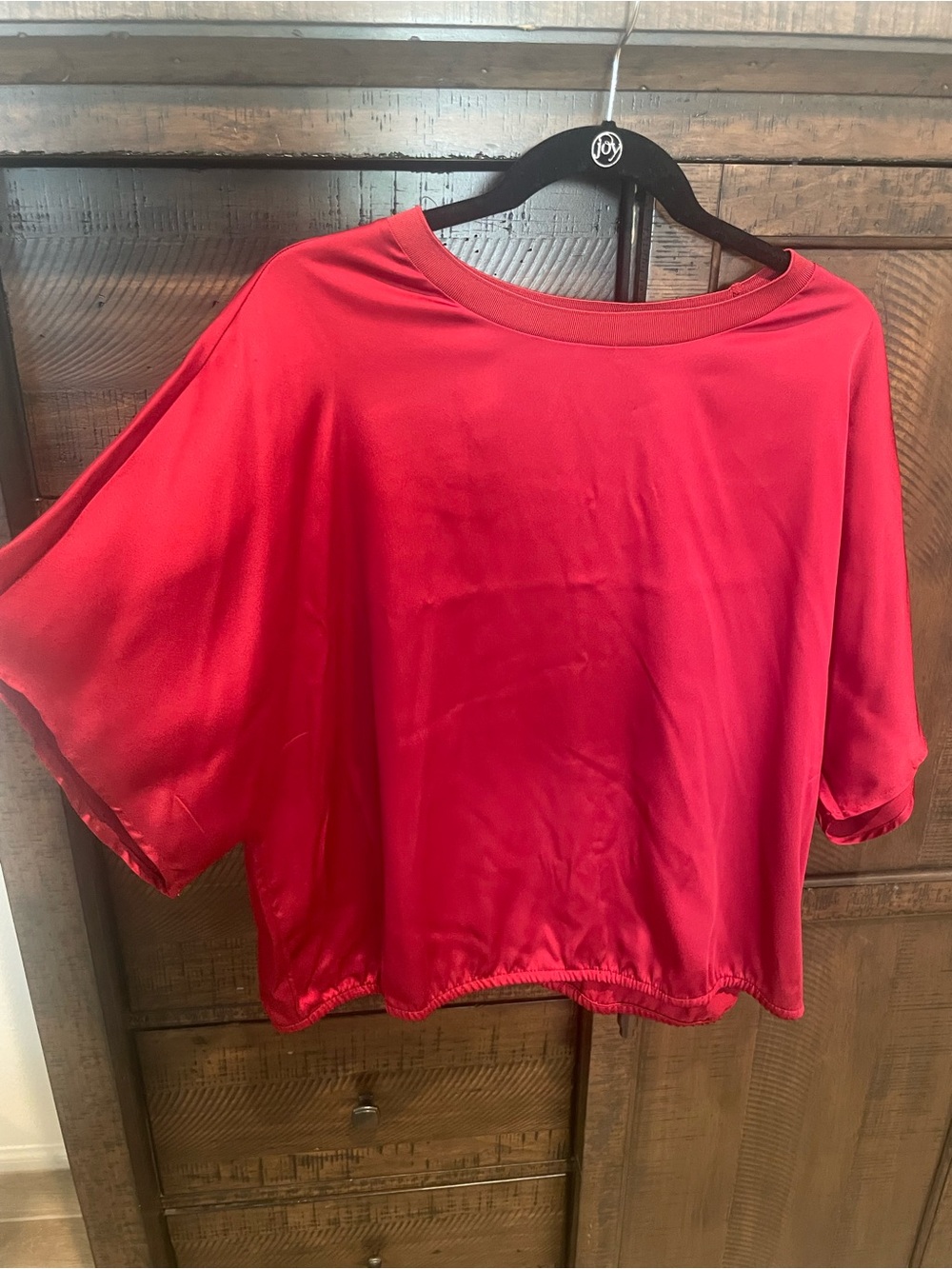 a new day Red Short Sleeve Boxy Tee
